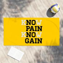 No Pain No Gain Towel Shower Sauna Travel Spa Quick Dry Gym Accessories Soft Large Beach Towels W30*H60(CM) white