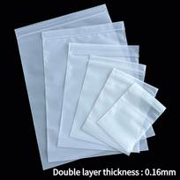 CPE Frosted Self Sealing Bag Clothing Underwear Socks Sealed Packaging Sack Waterproof Dustproof Semi Transparent Bite Bags Thickened Storage Pouch 5x7cm 50pcs white