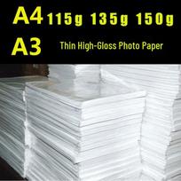 A4 blizgus rašalinis fotopopierius 115g/135g/150g, Spalvotas ultragarsinis popierius A4 Glossy 115g 100 sheets white