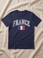 Vintage France Flag Shirt French Country Graphic Unisex Comfort Colors XXL