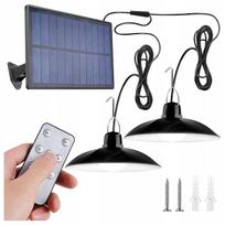 2x Chandelier Solar Garden Lamp Double LED Outdoor Twilight Sensor