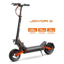 JOYOR S8 Foldable Adult Electric Scooter 600W 48V 26Ah 10 Inch Pneumatic Tire Front Rear Mechanical Disc Brake Long Range E‑Scooter 48V 26AH juoda