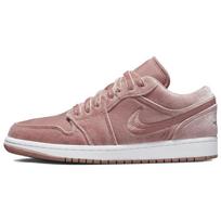Air Jordan 1 Low SE Rožinio Velveto Moteriški Sportbačiai Rūdys-Rožiniai Balti DQ8396-600 38