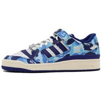BAPE x adidas Forum Low 84 30th Anniversary - Blue Unisex Sneakers Cloud-White Supplier-Colour Off-White ID4772 36 gray