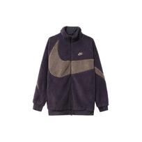 Nike Big Swoosh Reversible Boa Jacket (Asia Sizing) Cave Purple Men Outerwear BQ6546-540 S gray