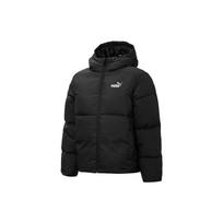 Puma Essentials Down Jacket Logo Solid Color Warm Hooded Coat Women Jacket Black 848173-01 S black