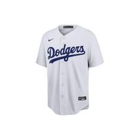 Nike Los Angeles Dodgers Replica Player Letter Print Side Split Design Baseball Short Sleeve T-Shirt Men Tops White WHLD7B35 XXL