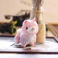Mielas Alpakos Pakabukas Pliušinis Žaislas Lėlė Mažas Mini Žolės Purvo Arkliukas Animacinis Mokyklinės Kuprinės Kabantis Ornamentas Skudurinė Lėlė 13cm gray
