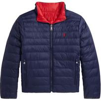 Polo Ralph Lauren Cotton Jacket Kids Logo Embroidered Zipper Stand Collar Reversible Long Sleeve Kids jackets Blue 323949914-002 L