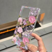 Clear Square Back Tube Case Protection For iPhone 13 12 15 Plus 14 Pro Max 11 16 ProMax Anti-Oxygen,Romantic Spring Pattern Casing iphone 16