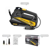 Nešiojamas padangų pripūtėjas oro kompresorius - DC 12V oro siurblys automobilių padangoms su 150 PSI LCD skaitmeniniu manometru ir avarinės LED lempute, automatinis padangų siurblys automobiliams
