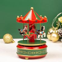 Classic Carousel Music Box: Creative Castle in the Sky with Cone Top - Ideal Graduation Gift Paper Box Packaging