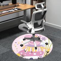 Peppa Pig, Fėjos kostiumas Kėdės kilimėlis Apvalus kilimas Biuro kilimas, Skalbiamas mašinoje, Neslystantis, Tinka svetainėms, Miegamiesiems 80cm gray