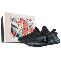 Adidas Originals Yeezy Boost 350 V2 Cushioning Slip Resistant Abrasion Resistant Low top Casual Shoes Unisex Black Blue HQ4540(Team40-) 44⅔ white