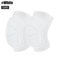 2Pcs Knee Pads for Adults Youth Women Men Thick Sponge Protective Knee Sleeves Collision Avoidance M white