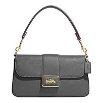 COACH Grace 22 detachable chain strap with buckle closure, cow leather and sheep leather, hand-held cross-body shoulder bag, mini, women's gray pilka spalva
