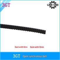 3D Printer 3GT Rubber Synchronous Belt, Open Length 1 Meter 3GT-6 black
