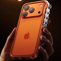 Luxury Mechanical Metal Bumper Armor Phone Case For iPhone 16 15 14 13 Pro Max Plus Aluminum Alloy Removable Shockproof Cover iPhone17 Pro oranžinė