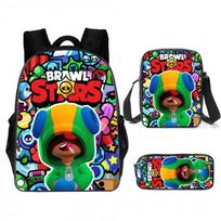 Brawl Stars Kuprinės Rinkinys 3 dalys 45x30x12cm Daugiaspalvė Studentų Mokyklinė Kuprinė Žaidimų Prekės