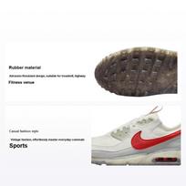 Nike Air Max Terrascape 90 Balti Raudono Molio Vyriški Sportbačiai Summit-White Pure-Platinum Wolf-Grey DQ3987-100 42.5 white