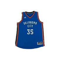 Adidas Kevin Durant Thunder Jersey No. 35 Letter Print V-Neck Sleeveless Vest Men Tops Blue A46194 M black