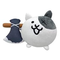 Naujas „The Battle Cats“ pliušinis žaislas „Kawaii“ kirvis „Battle Cat Doll“ pliušinis pagalvė berniukams, mergaitėms, minkšti kimšiniai žaislai vaikams, gimtadienio dovana CHINA white