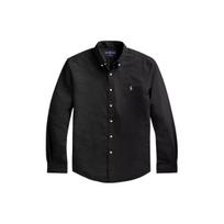 Polo Ralph Lauren Ss23 Solid Color Logo Embroidered Long Sleeve Shirt Men shirts Black 710767828-001 S