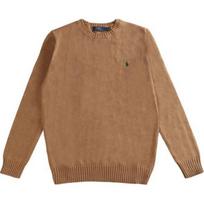 Polo Ralph Lauren Solid Color Pullover Crew Neck Long Sleeve Sweatshirt Men sweatshirt Khaki 710810846-028 L