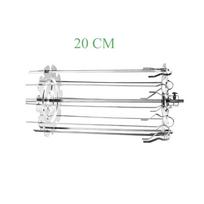 304 Stainless Steel Rotating Grill Basket BBQ Oven Skewer Cage Air Fryer Accessories Roasting Tools Barbecue Drum Roller 20cm white