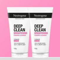 Neutrogena Deep Clean Šviesinantis putojantis prausiklis 150g x2 black