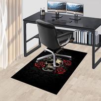 Kėdė Mat: Gotikinis gyvatės ir kaukolės biuro kilimas, didelis dydis, namų dekoras, sofos kilimėlis, dovana biurui ar miegamajam 60cm by 90cm gray