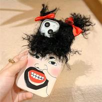 Creative Funny Expression Curly Hair Suitable For 14 Phone Cases iPhone 13 15 Pro Max 12 11 Pro Max For iPhone 12 juoda