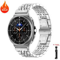 Metalinė apyrankė Samsung Galaxy Watch 8/8 Classic 40/44mm/46mm Nerūdijančio plieno apyrankė Galaxy Watch Ultra 2025 47mm Apyrankė Watch 8 40mm 44mm sidabras