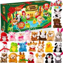 Christmas Advent Calendar Days Countdown Stuffed Animals Xmas Gift Classroom Prizes JOYFY 24 with for Cuddly Huggable Comfort Kawaii Adorable Fluffy multi