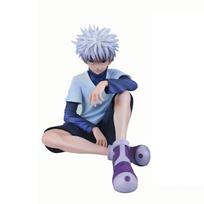Anime Killua Zoldyck Figure Action GON · FREECSS Figure 12cm Sitting Pendant Collectible Model Figurine PVC Toy Model Gifts Playthings 12cm gray