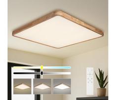 Brilagi - LED pritemdomas šviestuvas WOODLINE SQUARE LED/180W/230V ąžuolas 100x100 cm + nuotolinis pultelis