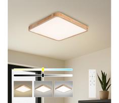Brilagi - reguliuojamas LED šviestuvas WOODLINE SQUARE LED/80W/230V ąžuolas 60x60 cm + su nuotolinio valdymo pultu