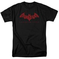 Batman Arkham City Red Bat DC Comics Licensed Adult T-Shirt M black