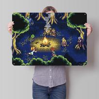 Chrono Trigger Poster Retro D Printed Metal Signs Customized Wall Hanging Gift for Modern Home Decoration Gaming Room Decor 20x30cm（7.8x11.8inch） gray