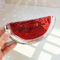 Small Size Watermelon Disco Balls Exquisite Disco Ball Ornaments Disco Ball Decor  Birthday Party 1Pcs red