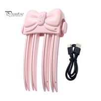 Hair Root Volumizer Electric Heated Volume Clip, 2 Heat Settings Volumizing Fluffing Tool Rechargeable Lift Bangs Styling Comb for Fine Flat rožinė