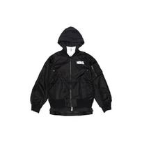 Nike X Sacai dvisluoksnis spalvotas sportinis striukė su gobtuvu Moteriškos striukės juodos CZ4678-010 S