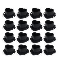 200 Heart-Shaped Tattoo Ink Cups with Base - Plastic Pigment Containers for Tattoo Art black