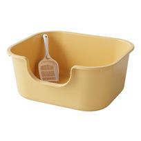 Ypač didelė pusiau uždara kačių kraiko dėžė - Apsauga nuo išnešiojimo, išmatų padėklas Thick Open Style [suitable for 30 lb cats] brown