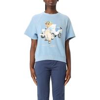 Polo Ralph Lauren Apvalios kaklo megztinis Raidės Meškiuko raštas Spausdintas Slim Fit Trumpomis rankovėmis Marškinėliai Moteriški marškinėliai Mėlyna 211935597-001 S white