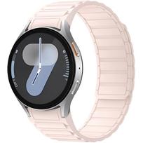 Magnetinis silikoninis dirželis Samsung Galaxy Watch 7 FE 6 5 4 44mm 40mm 5 Pro, originalus apyrankė Watch 6 Classic 47 43mm Galaxy Watch 7 6 5 4 rožinė