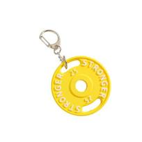 Keychain Pendant Small Barbell Charm Gym Keyring Sports Style Mini Fitness geltona