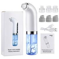 Electric Blackhead Remover USB Rechargeable Deep Cleaning Pore Vacuum Small Bubble Acne Cleanser Facial Cleaning Tools white