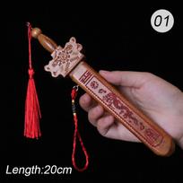 1Pc Mahogany Katana Sword Safe Carving Handicraft Peach Wood Feng Shui Tai Chi Eight Diagrams Sword Decor brown