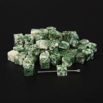 Natural Cube Square Stone Beads 4/6/8mm Loose Agates Jades Spacer Beads Charm for Jewelry Making Necklace Bracelet Accessories 6MM Approx 10pcs gray